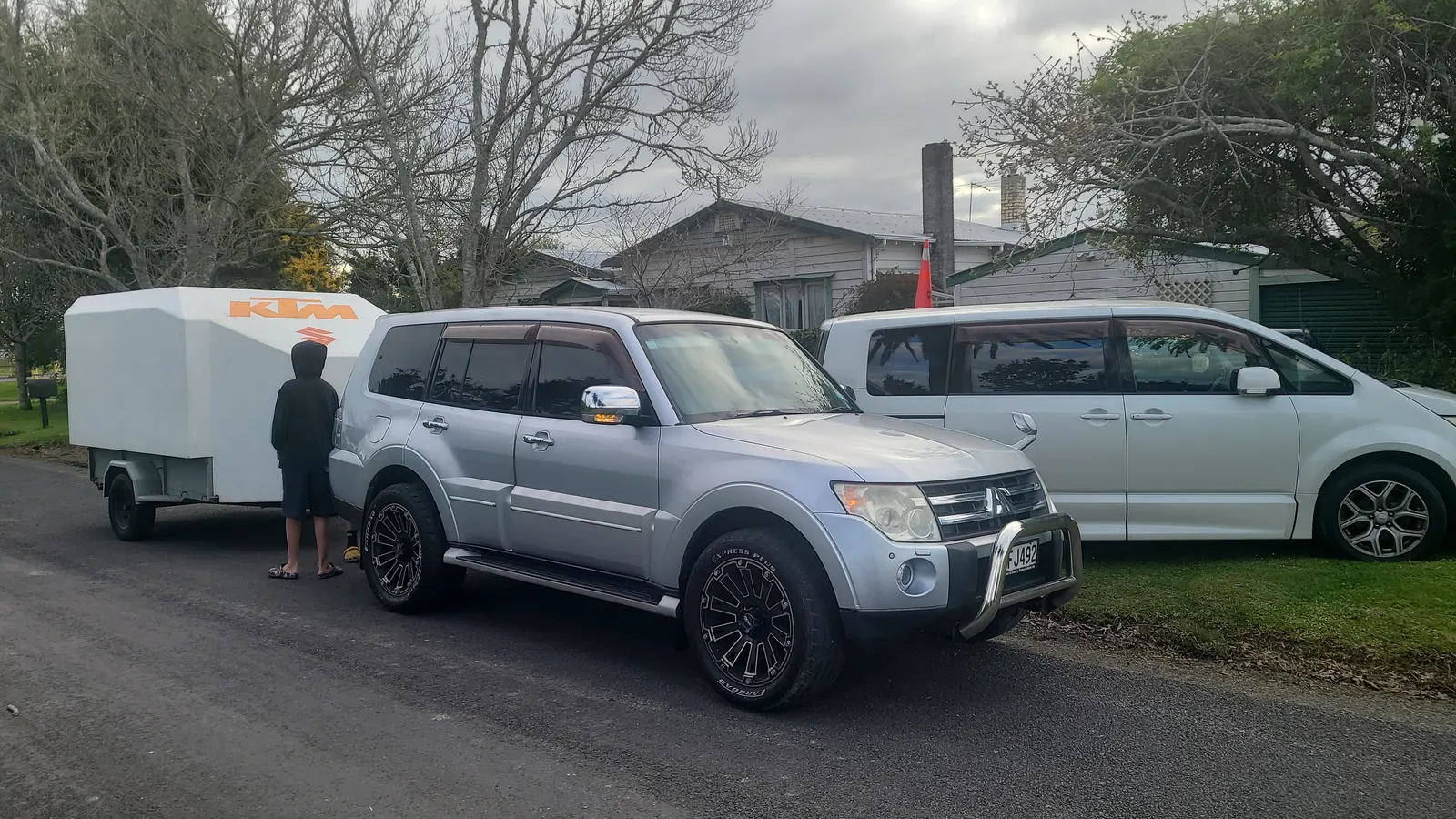 Jay Tagilala with his ute and enclosed trailer